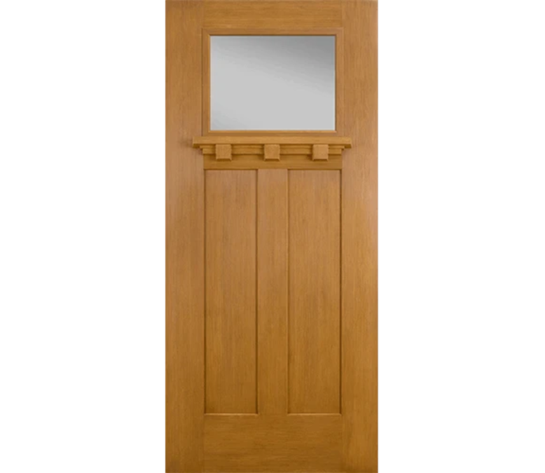 Bluffton Craftsman Light Fiberglass Entry Door