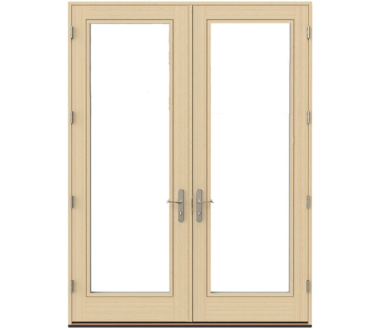 Bluffton Pella Lifestyle Series Wood Double Hinged Patio Doors