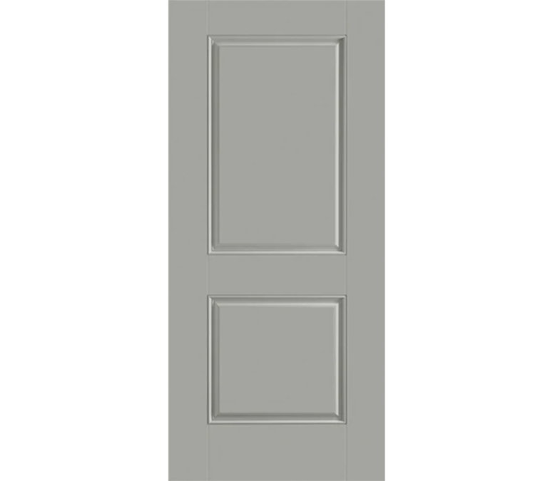 Bluffton Two Panel Square Fiberglass Entry Door